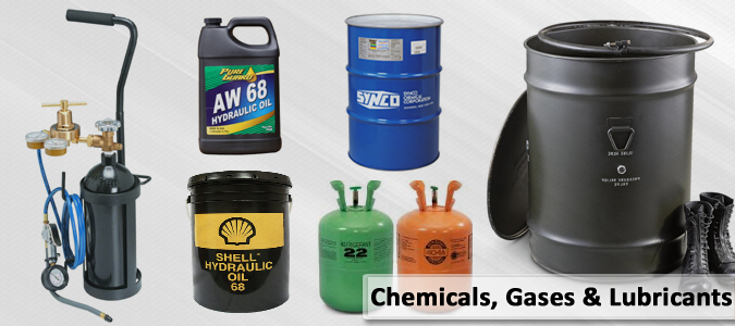 Chemicals, Gases and Lubricants